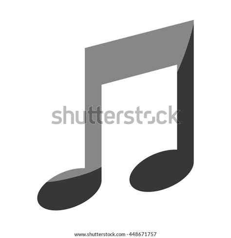 Black Music Note Isolated Flag Icon Stock Vector Royalty Free