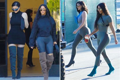 Kim Kardashian And Kylie Jenner Look Identical As They Model Yeezy Season 7 London Evening