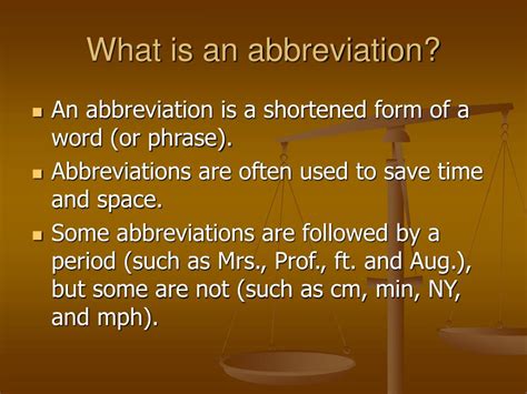 Ppt Common Abbreviations In Measurement Powerpoint Presentation Free Download Id