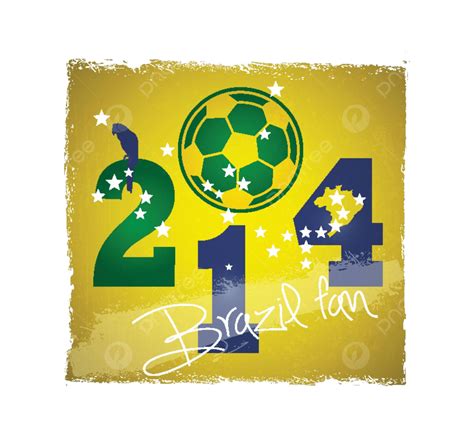 brazil fan football world cup poster 2014 against grunge backdrop vector eropean white year