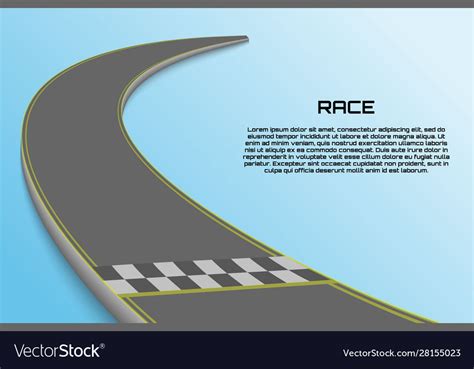 Winnding Curve Road Isolated Royalty Free Vector Image