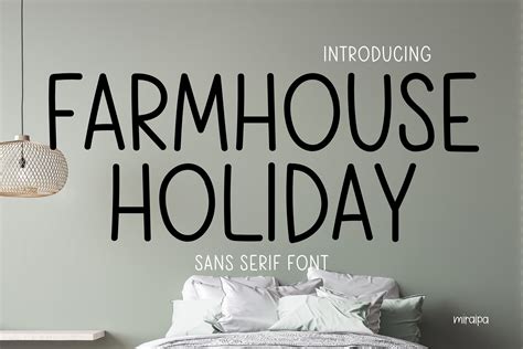 Farmhouse Holiday Font By Miraipa Creative Fabrica
