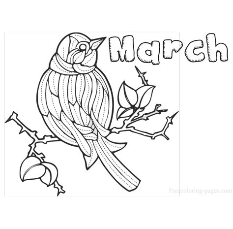 Free Printable March Coloring Pages Free Coloring Pages For Kids