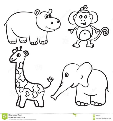 Animales Del Zoologico Para Colorear Elefante - páginas para colorear