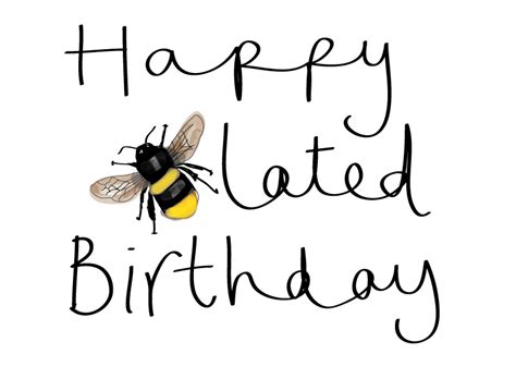 Happy Belated Birthday Greeting Card that can be personalised | Etsy