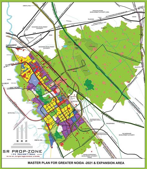 Sector 53, noida is situated in gijhore, close to lemon tree east delhi mall. Greater Noida Master Plan With Village Name High Quality Map
