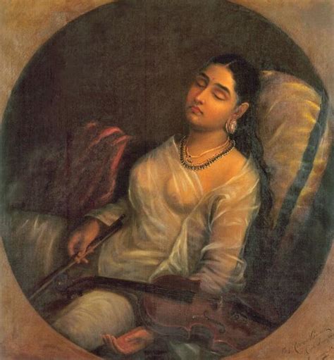 Lady Holding Veena Raja Ravi Varma Famous Indian Painting Art Prints Ubicaciondepersonas Cdmx