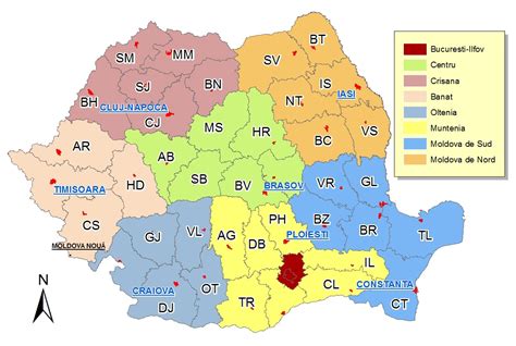 Hartă Regiuni România Centrul Național De Informare și Promovare