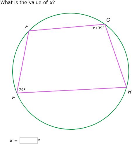 Improve your math knowledge with free questions in angles. IXL - Angles in inscribed quadrilaterals (Secondary 4 ...