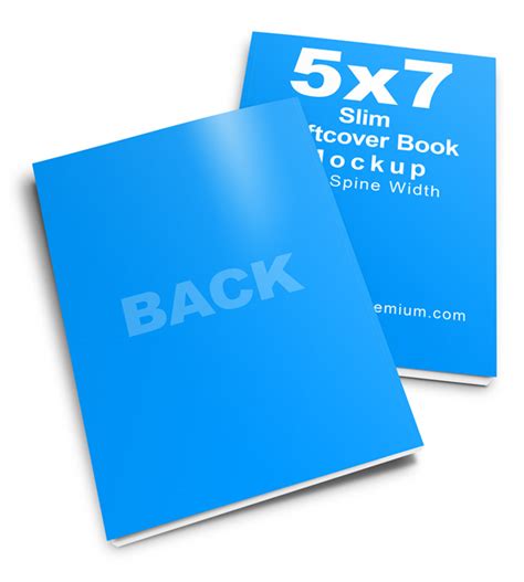 2 free softcover book mockups (psd). Slim 5x7 Softcover Book Mockup | Cover Actions Premium ...