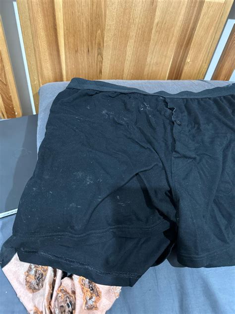 My Underwear Stained With Precum After Being Hard Throughout The Day