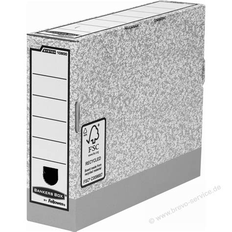 A banker is someone who works in banking at a senior level. Fellowes Archivbox Bankers Box System 1080001 80mm, brevo ...