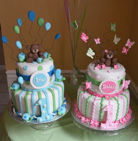 There are so many custom birthday cake bakeries in new jersey. First Birthday Cake For Boy Girl Twins ...