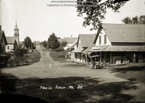 Main Street Ripley 1920 Maine Memory Network