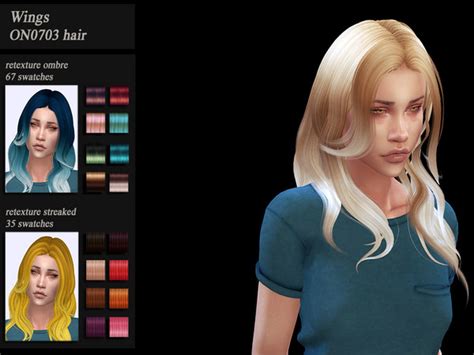 Honeyssims4 Female Hair Recolor Wings On0703 By Jenn Honeydew Hum At