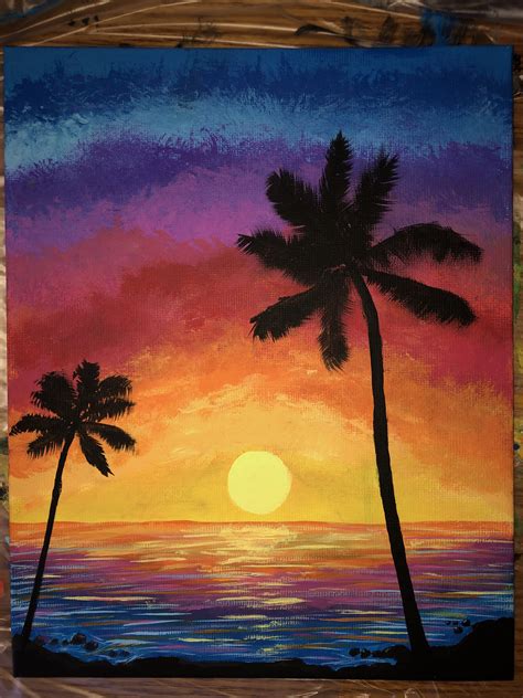 How To Paint Beach Sunset My Xxx Hot Girl