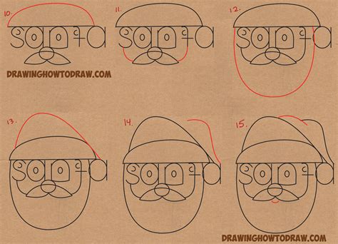 Here's how to draw santa face, with a simple step by step tutorial. How to Draw Santa Clause from His Name Word Cartoon / Toon Easy Step by Step Drawing Tutorial ...
