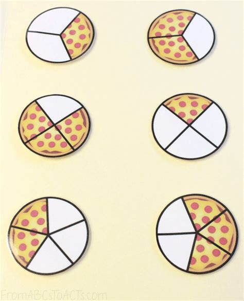 Printable Fraction Pizza