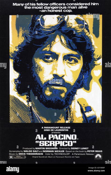 Serpico Poster For 1973 Paramount Film With Al Pacino Stock Photo Alamy