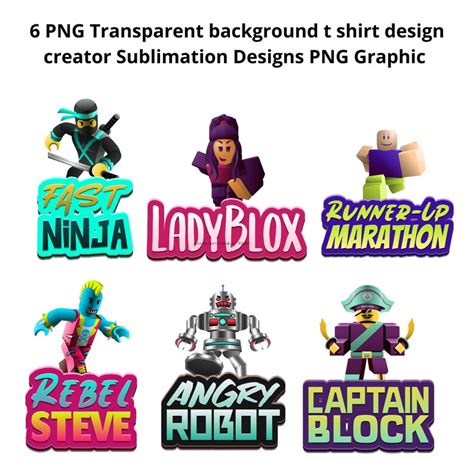 Roblox Sublimation Designs Downloads Sublimation Shirts Etsy