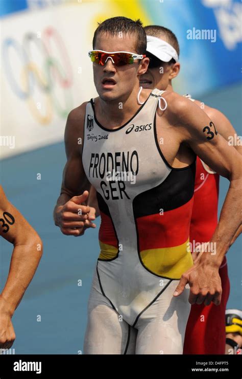 Jan Frodeno From Germany Runs In The Mens Triathlon Event At The