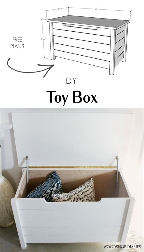 Diy Toy Box With Faux Slats Free Building Plans Artofit
