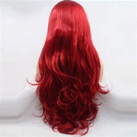 Red 24 Body Wavy Lace Front Wig New Etsy