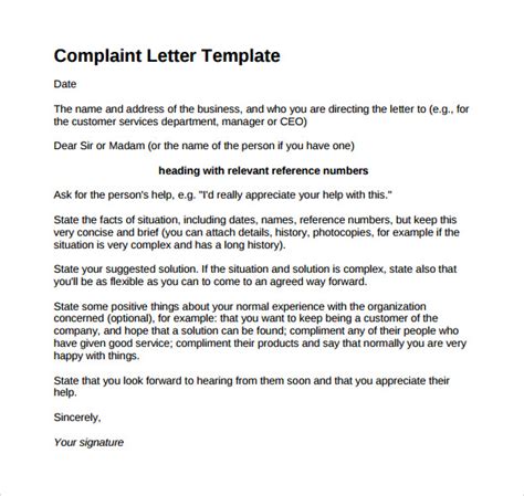 Find your complaint letter sample pdf template, contract, form or document. Writing A Formal Complaint Letter About An Employee