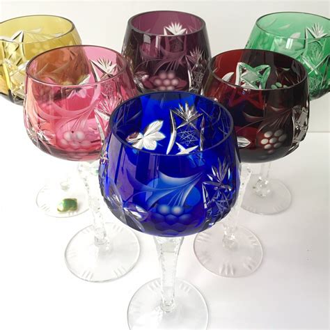 Pin On Crystal Wine Glasses Vintage