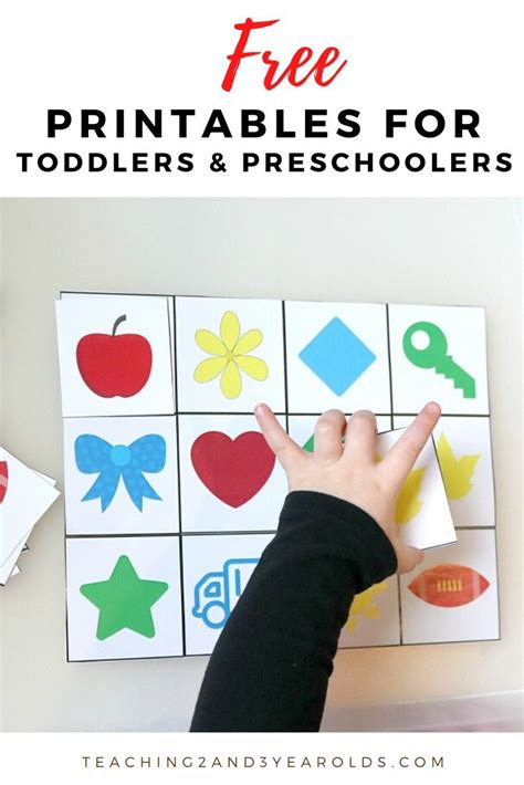 Free Printable Toddler Activities
