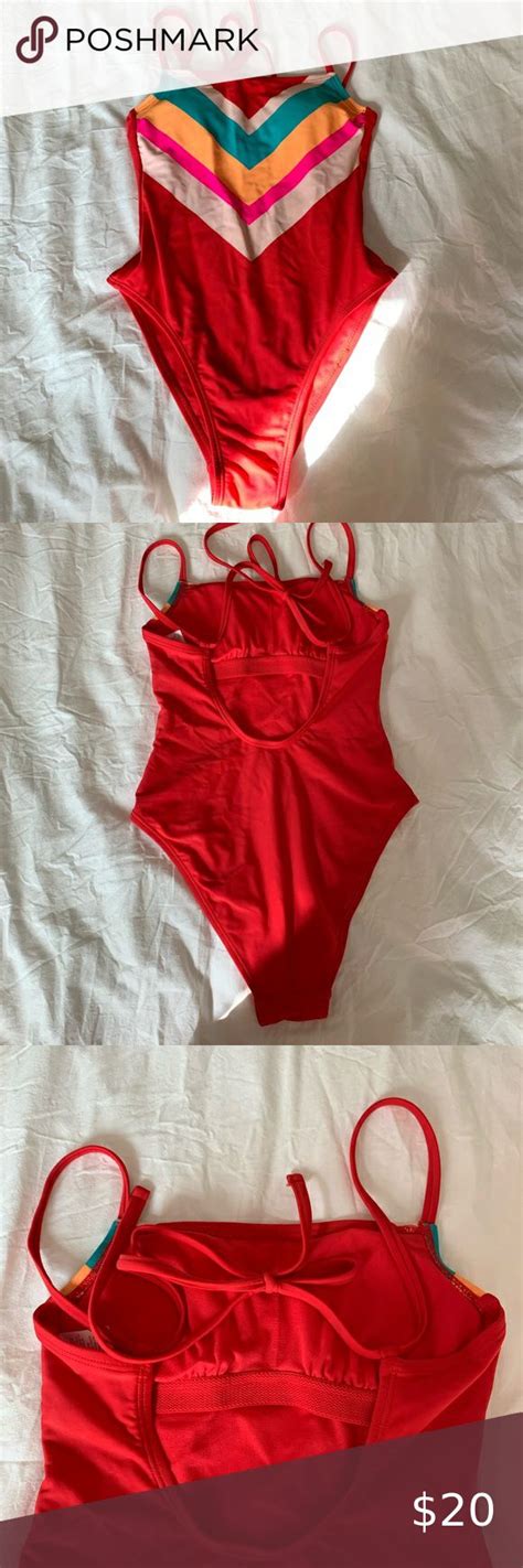 Xhilaration One Piece Retro Swimsuit Amazing Red One Piece Swimsuit