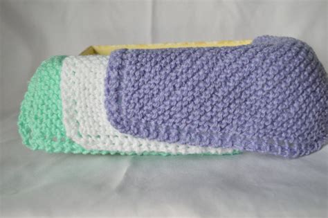 Knitted Washcloths Hand Knit Washcloths Hand Knit Set Of 3 Etsy