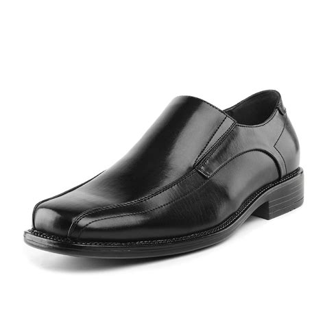 Bruno Marc Men S Classic Formal Leather Lined Square Toe Dress Loafers Shoes State 01 Black Size