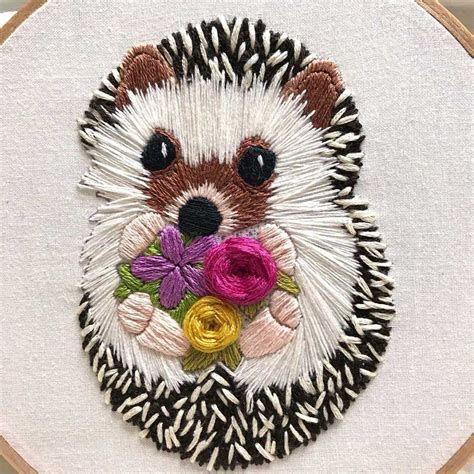 17 Easy Hedgehog Embroidery Design Ideas Animal Embroidery Patterns
