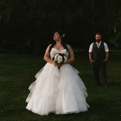 Bride And Groom At The Barn At Harvest Moon Pond Poynette Wi Same Sex