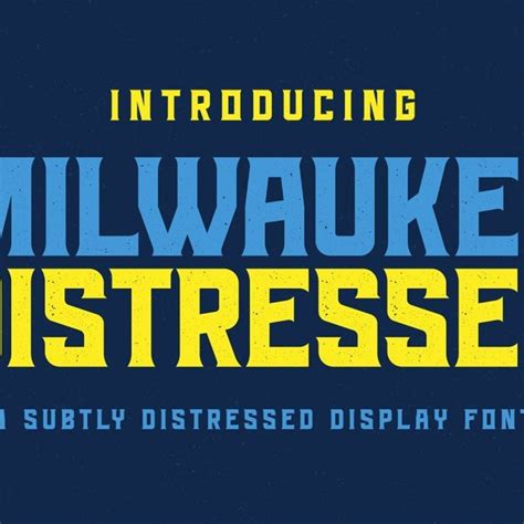 Bold Distressed Display Font Milwaukee City Beer Prints Sports