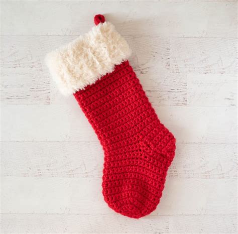 classic christmas crochet stocking crochet 365 knit too
