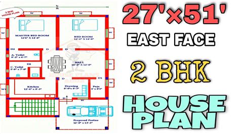 House Plan Style 20 East Facing 2 Bedroom House Plans As Per Vastu