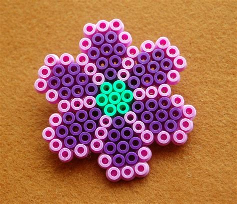 Hama Bead Flower N Price Melt Beads Patterns Easy Perler