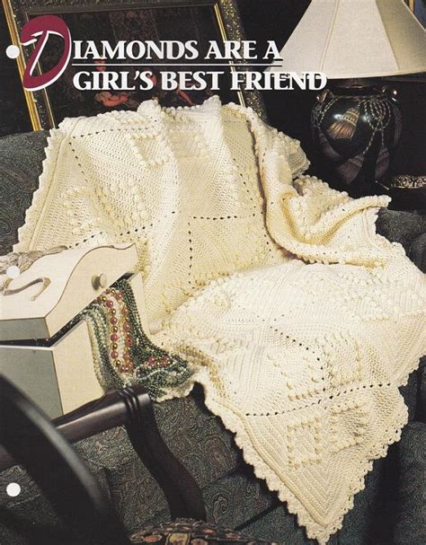 Diamonds Are A Girls Best Friend Annies Attic Crochet Etsy Afghan