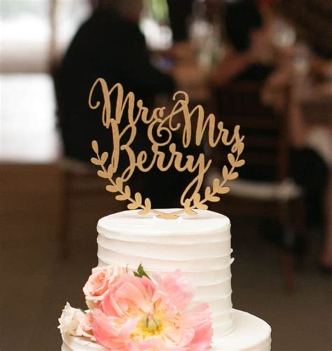 Custom Wedding Cake Topper Personalized Cake Topper Rustic Etsy