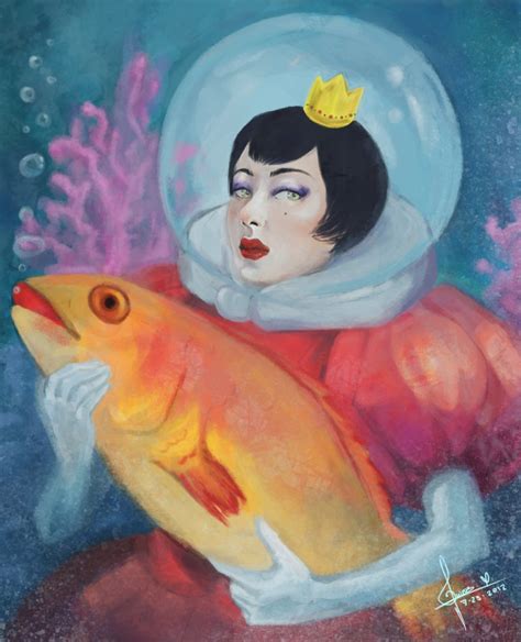 Lady Fish By Amayaquiroz On Deviantart Fishing Women Fish Art