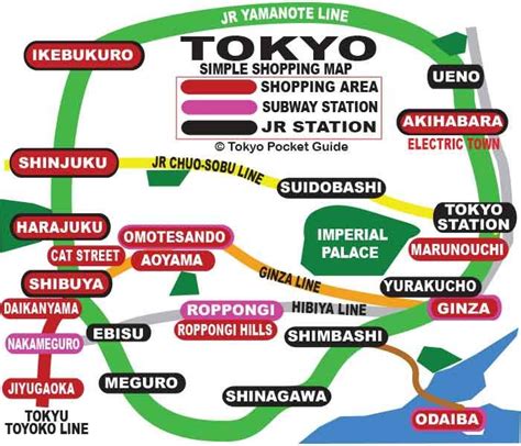 TOKYO POCKET GUIDE Tokyo Shopping maps in English 東京 ショッピング マップ