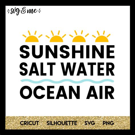Vacay mode svg cut file. Sunshine Salt Water Ocean Air - SVG & Me