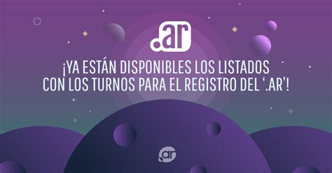 Nic argentina administra el registro de nombres de dominio y asegura el funcionamiento del dns como ya informó nic argentina días atrás a partir del lunes 4 de julio, será necesario contar con n°. ¡Ya se encuentra disponible el listado de turnos para el ...