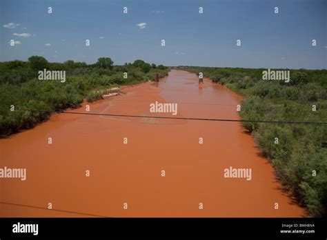 Brazos River In North Central Texas Near Mineral Wells Usa Stock Photo