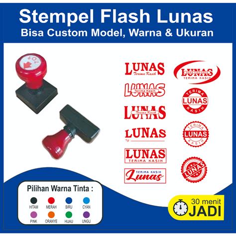 Jual Stempel Lunas Stempel Warna Lunas Stempel Flash Lunas Stempel