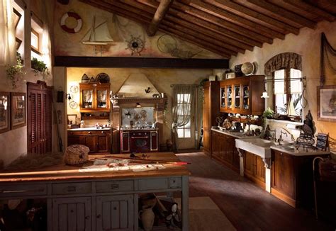 Kitchen Extraordinary Rustic Italian Kitchens In Small Spaces