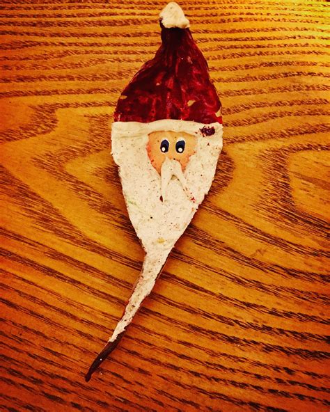 Santa 🎅 Milkweed pod craft | Milkweed pod crafts, Milkweed pods, Crafts