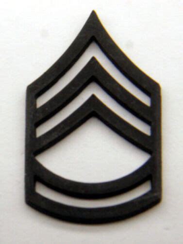 Us Army E 7 Sergeant First Class Regulation Black Subdued Collar Pin
